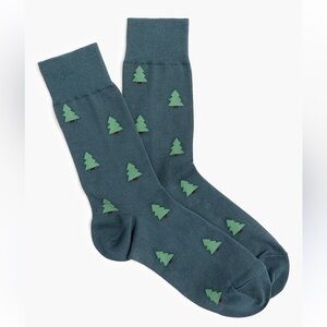 J. Crew factory. Men’s Blue and Green pine tree Knit Socks